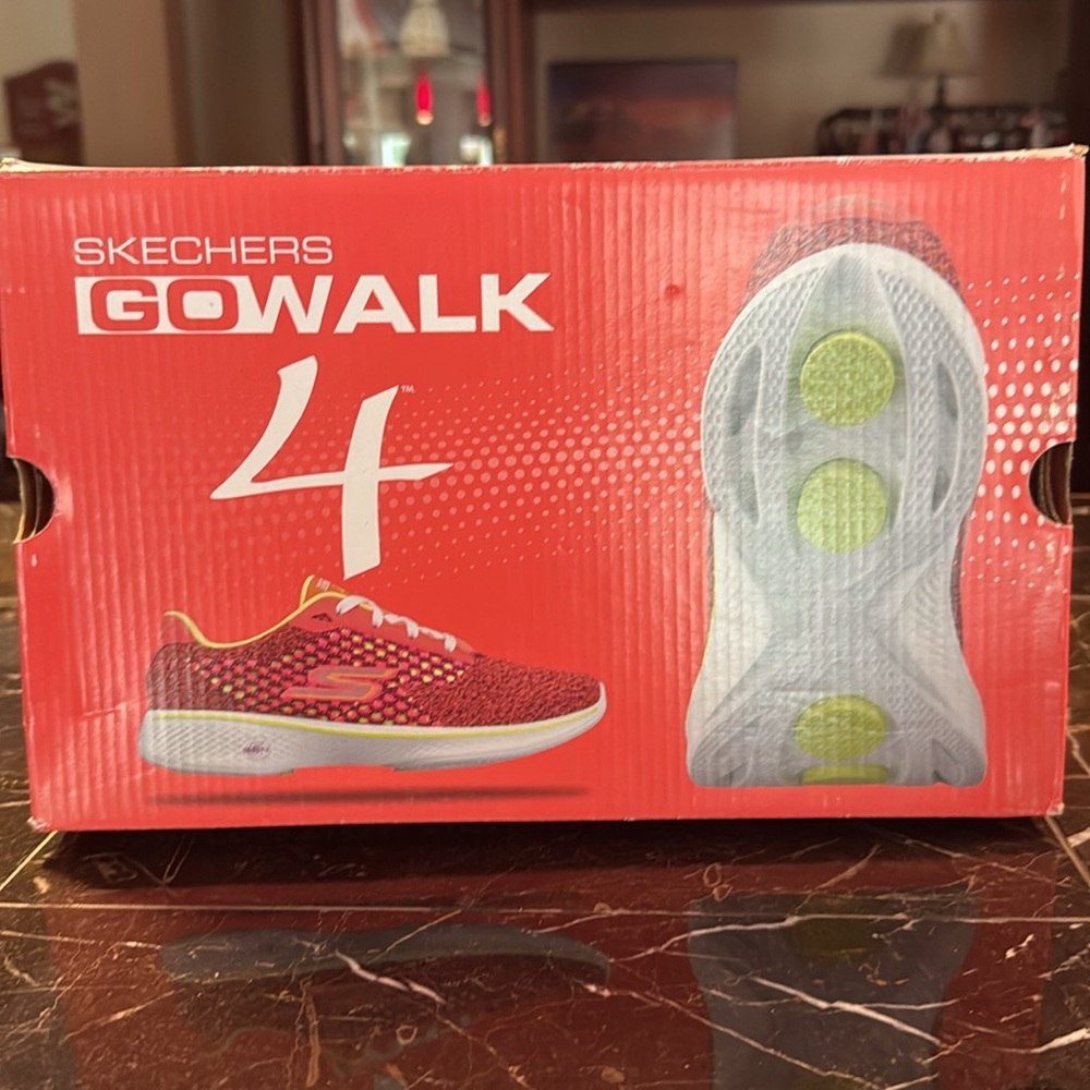 OG Sketchers “go walk 4” pink multicolored sneakers - Picture 7 of 8